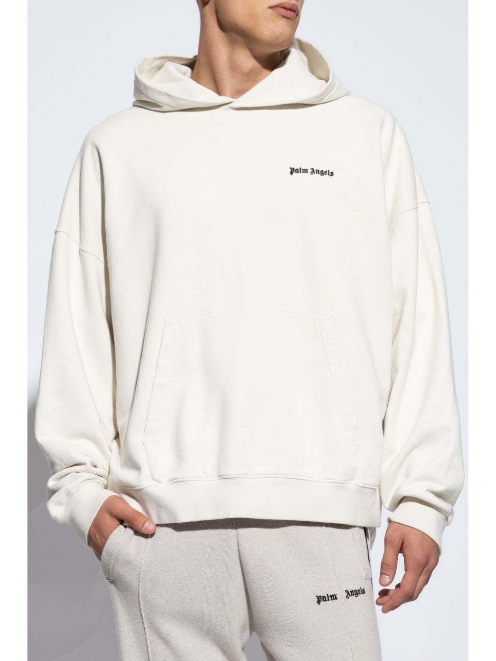 PALM ANGELS Slouchy Hooded Sweater for Men - FW24