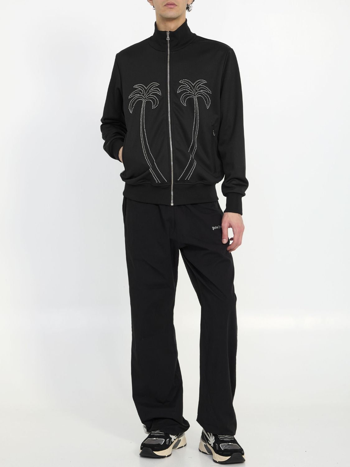 PALM ANGELS Studded Milan Track Jacket - Black