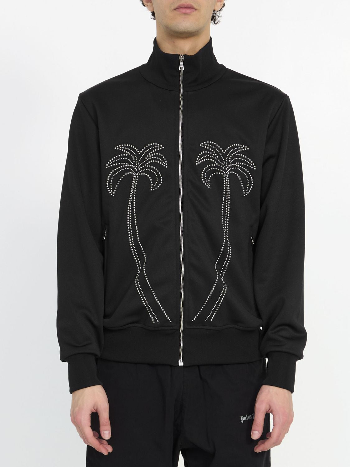 PALM ANGELS Studded Milan Track Jacket - Black