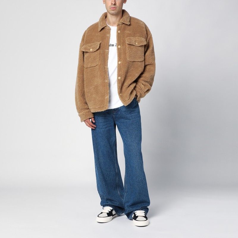 PALM ANGELS Oversized Teddy Shirt-Jacket - Men