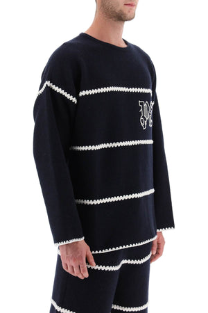 PALM ANGELS Monogram Wool Blend Sweater