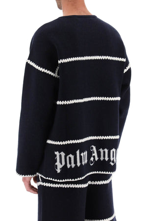 PALM ANGELS Monogram Wool Blend Sweater