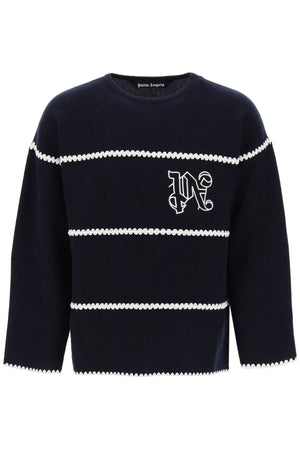 PALM ANGELS Monogram Wool Blend Sweater