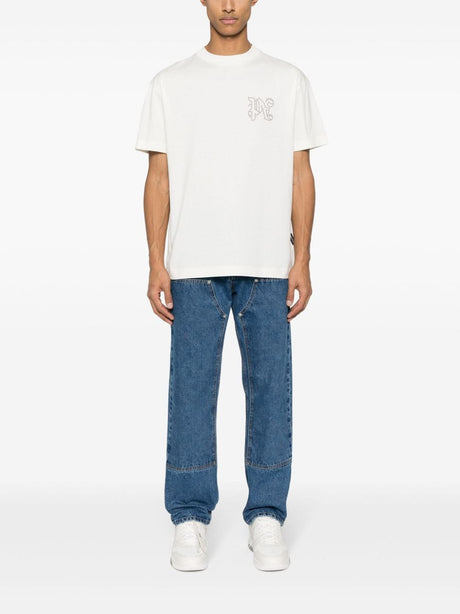 PALM ANGELS Mid-Wash Denim Jeans with Contrast Stitching