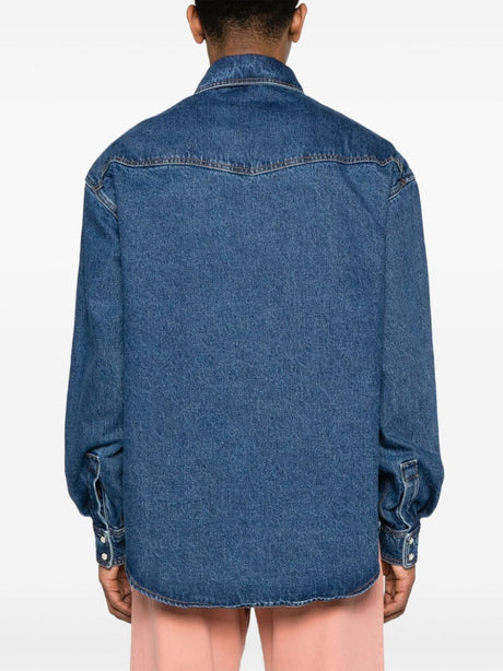 PALM ANGELS Monogram Denim Shirt - Light and Versatile Fit