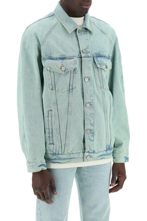 PALM ANGELS Denim Overdye Jacket - Relaxed Fit (Size M)