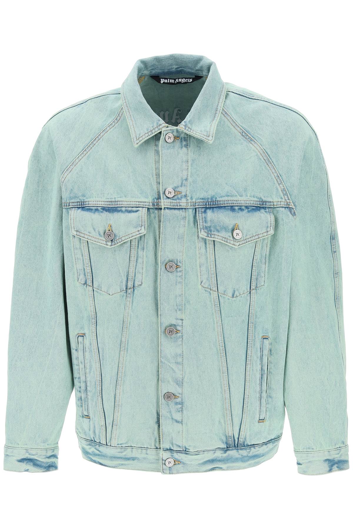 PALM ANGELS Denim Overdye Jacket - Relaxed Fit (Size M)