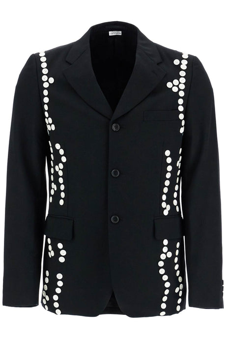 COMME DES GARÇONS HOMME PLUS Men's Single-Breasted Jacket with Decorative Buttons - Size M