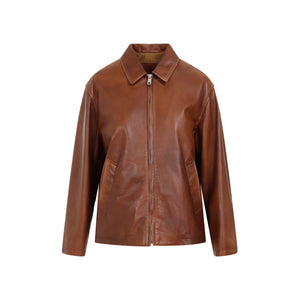 PRADA Luxurious Vintage Leather Jacket - Women's Spring Summer Collection