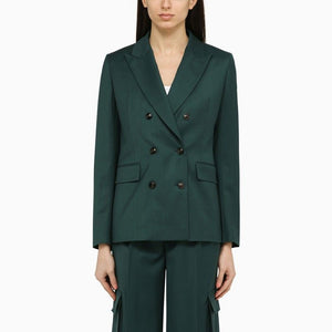 AMIRI Double-Breasted Jacket in Wool with Peaked Lapels - Women's SS24