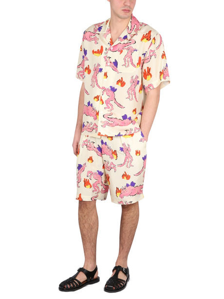 MARNI Men's Mini Bermuda Shorts with Print