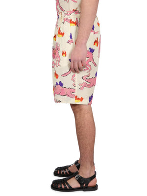 MARNI Men's Mini Bermuda Shorts with Print