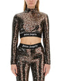 PALM ANGELS Sequined Mini Top for Women - Size S