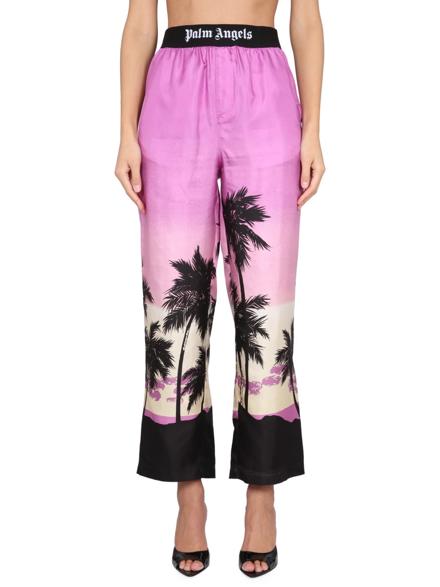 PALM ANGELS Sunset Print Relaxed Pants for Women