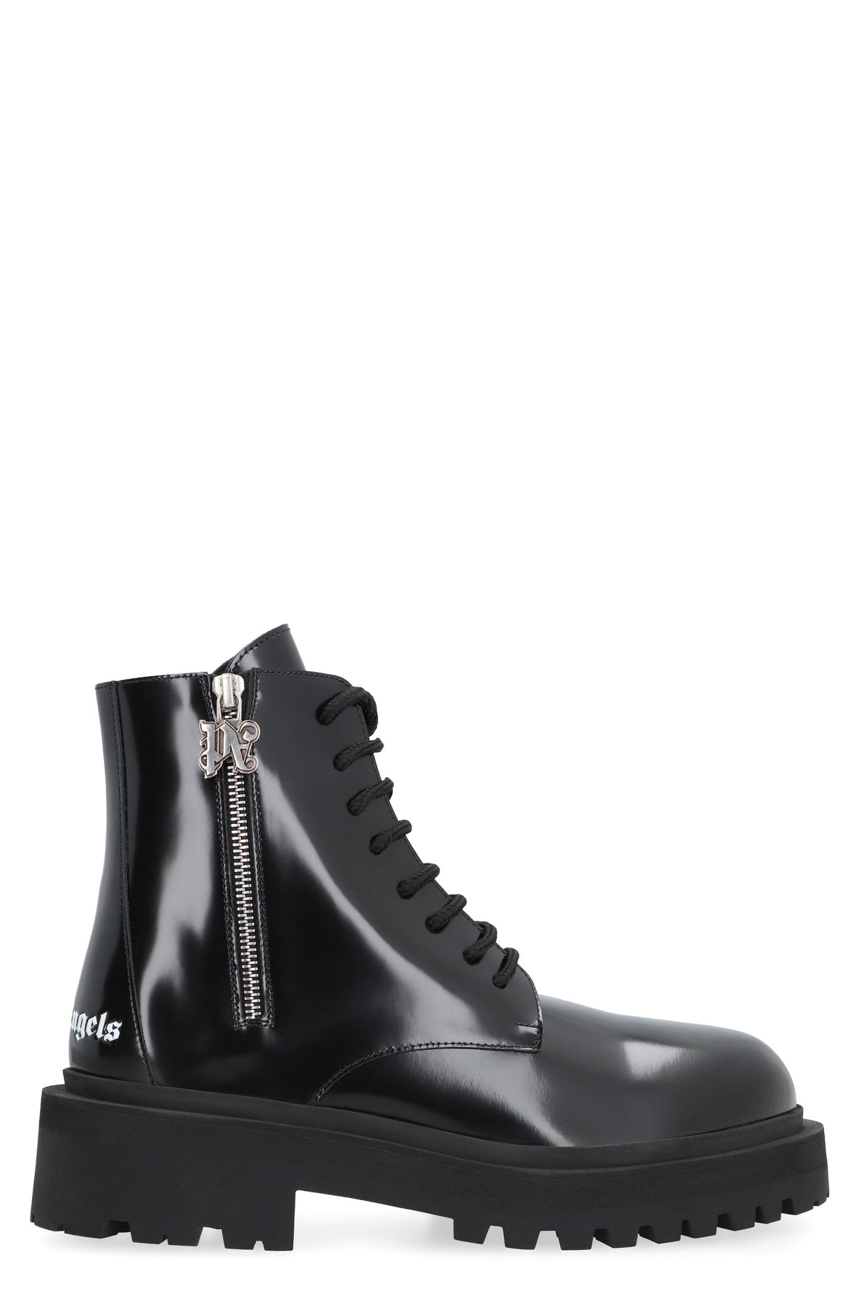 PALM ANGELS Leather Combat Boots for Women - FW23