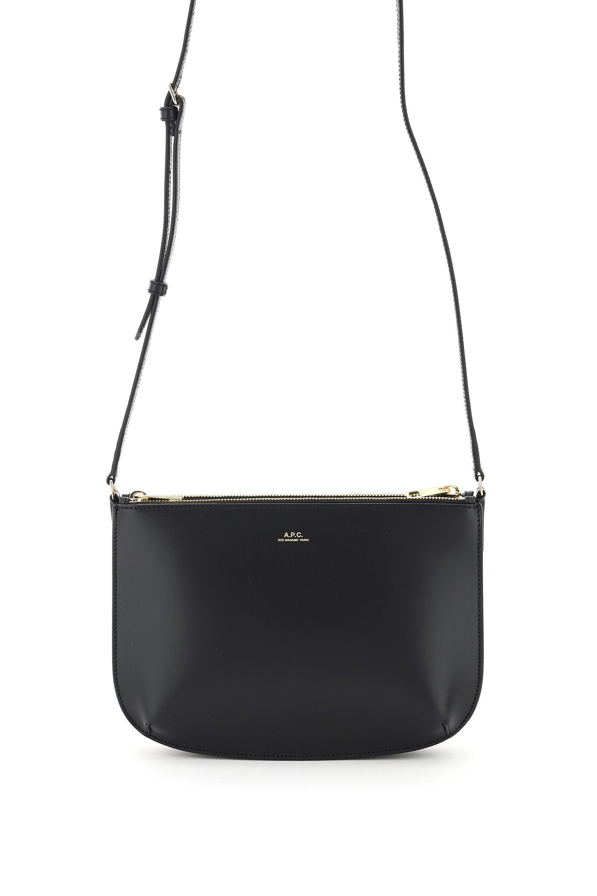 A.P.C. Stylish Black Leather Crossbody Handbag for Women