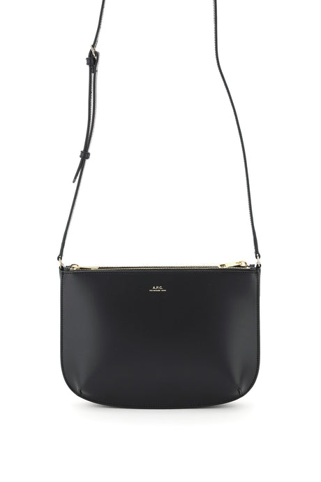 A.P.C. Stylish Black Leather Crossbody Handbag for Women