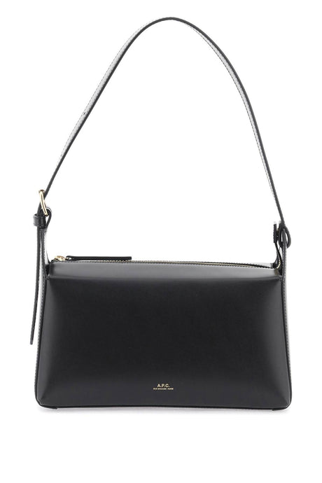 A.P.C. Elegant Black Calfskin Hobo Shoulder Bag