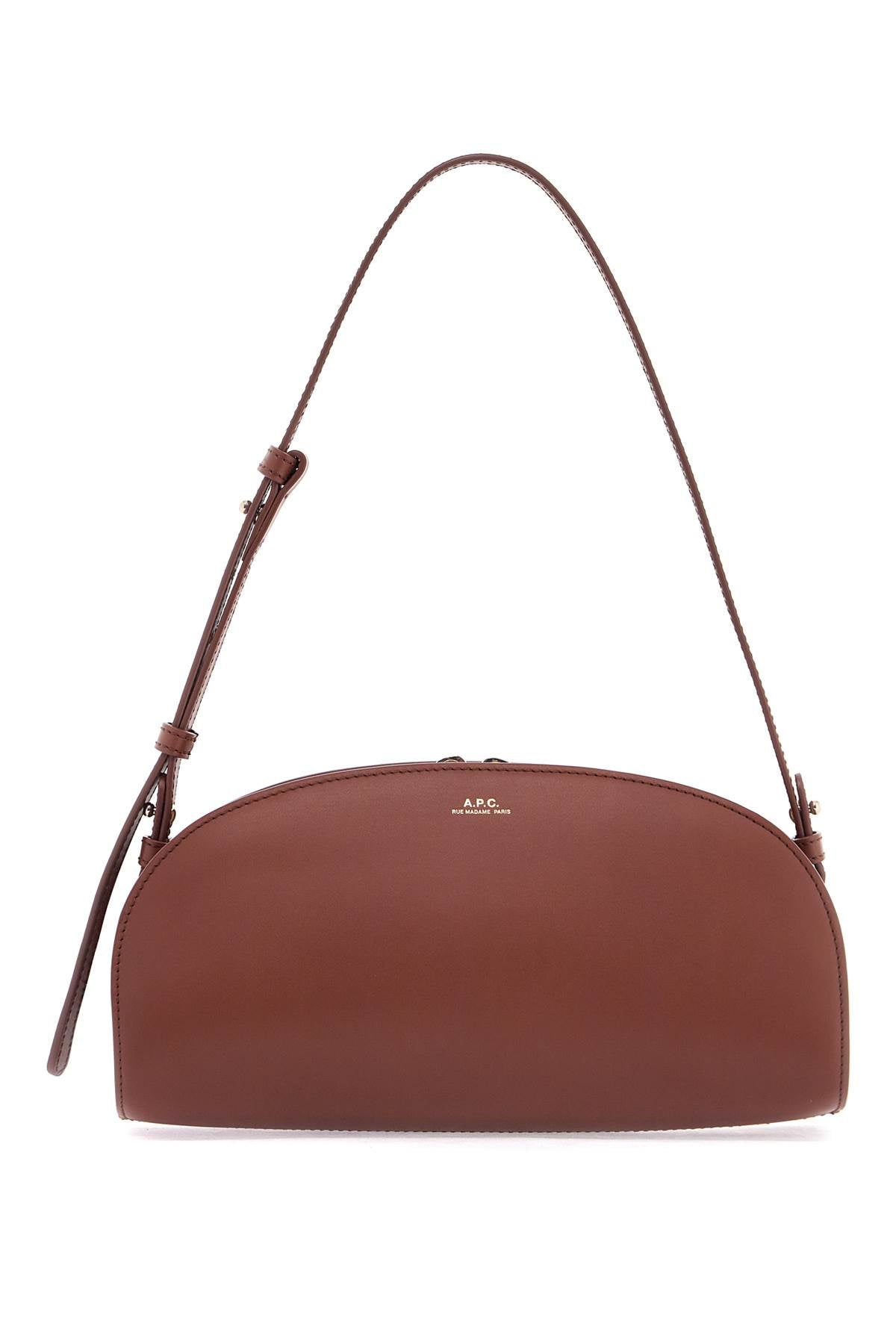 A.P.C. Mini Demi-Lune Structured Shoulder Handbag