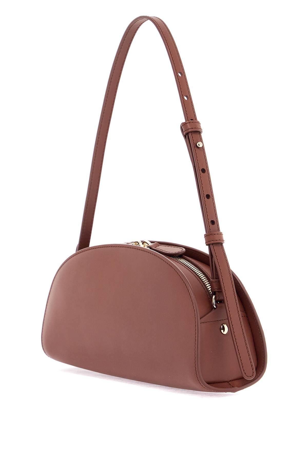 A.P.C. Mini Demi-Lune Structured Shoulder Handbag