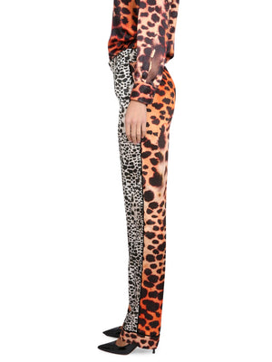 ROBERTO CAVALLI Moray Eel Print Trousers for Women