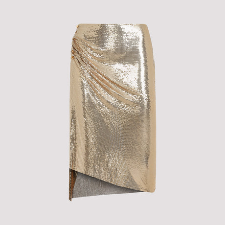 RABANNE Metallic Knee-Length Skirt