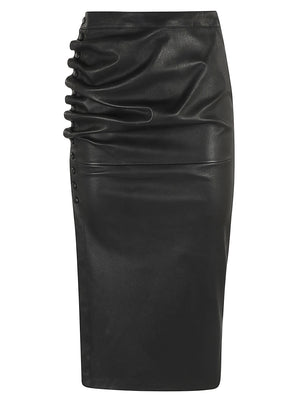 RABANNE Lambskin Mini Skirt with Modern Flair