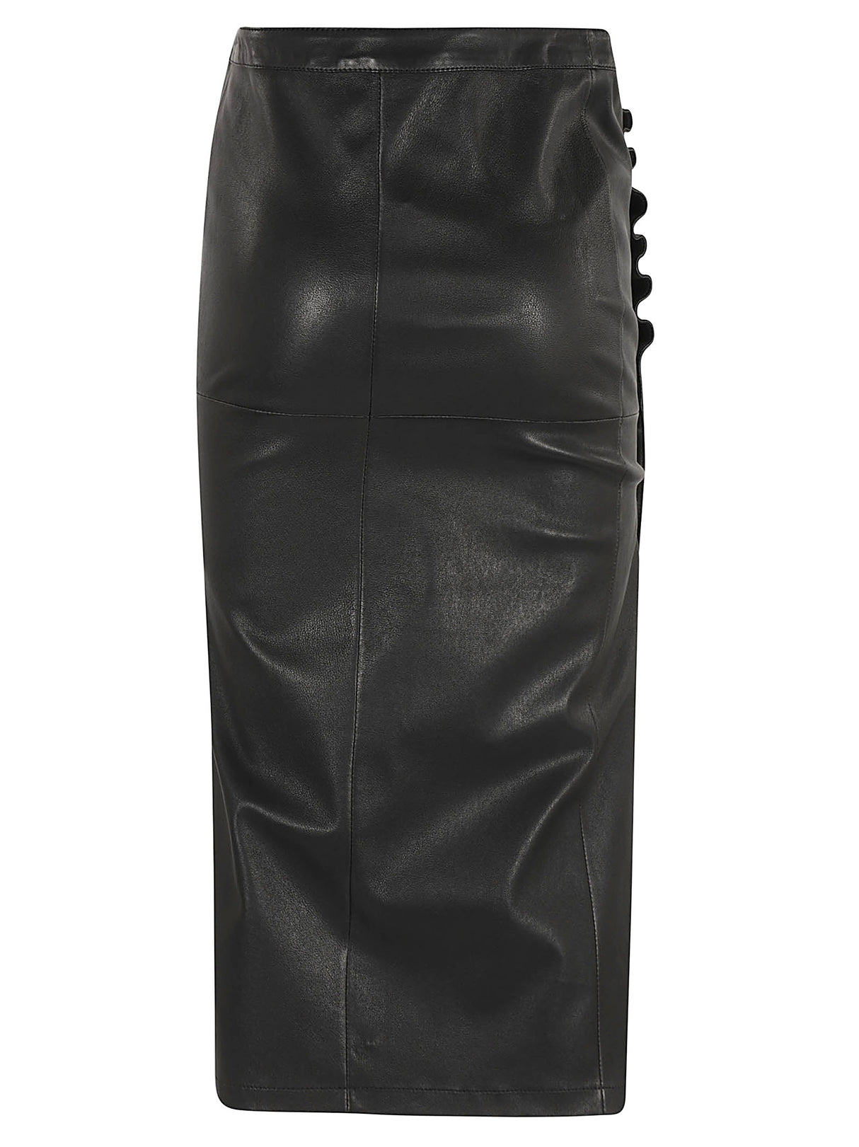 RABANNE Lambskin Mini Skirt with Modern Flair