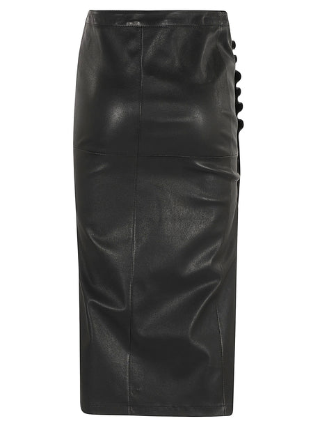 RABANNE Lambskin Mini Skirt with Modern Flair