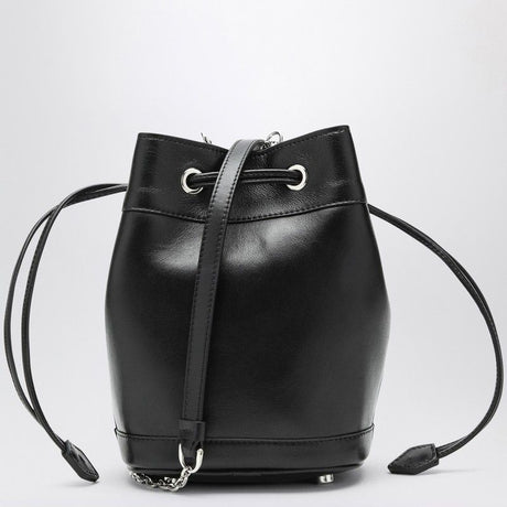 ROGER VIVIER Mini Leather Bucket Bag with Crystal Buckle