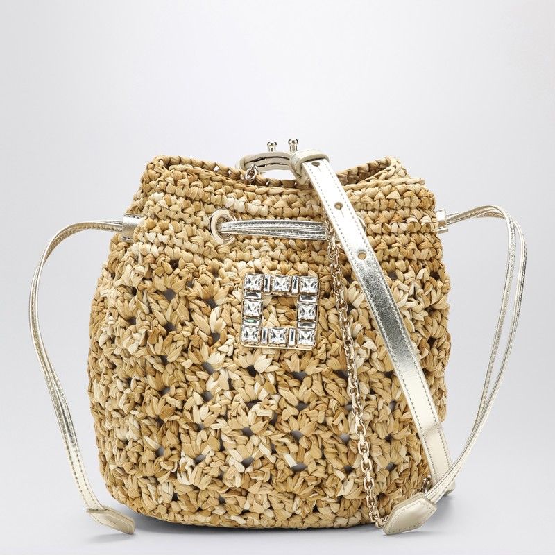 ROGER VIVIER Mini Crochet Bucket Handbag