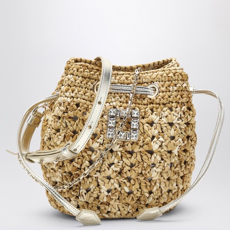 ROGER VIVIER Mini Crochet Bucket Handbag