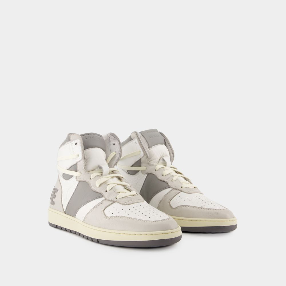 RHUDE Hi-Top Leather Sneakers for Men - FW24 Collection