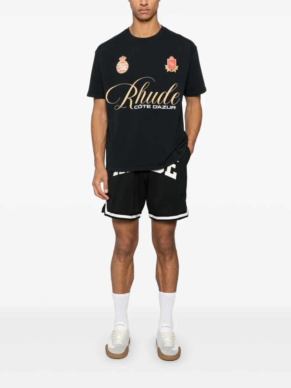 RHUDE Collegiate Basketball Shorts for Men