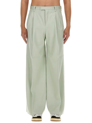 LANVIN Wide Leg Wool Pants for Men