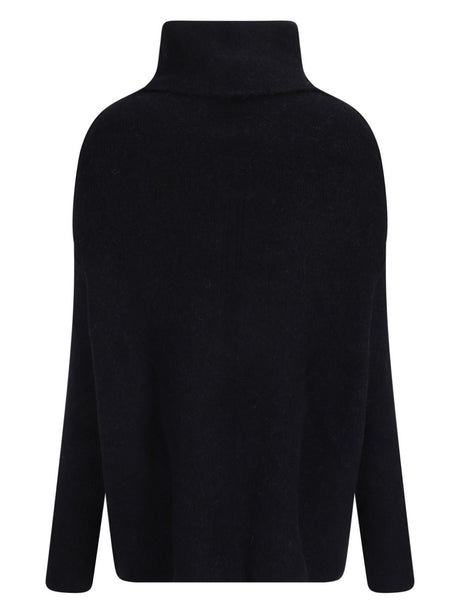 RICK OWENS Knit Construction Roll Neck Sweater