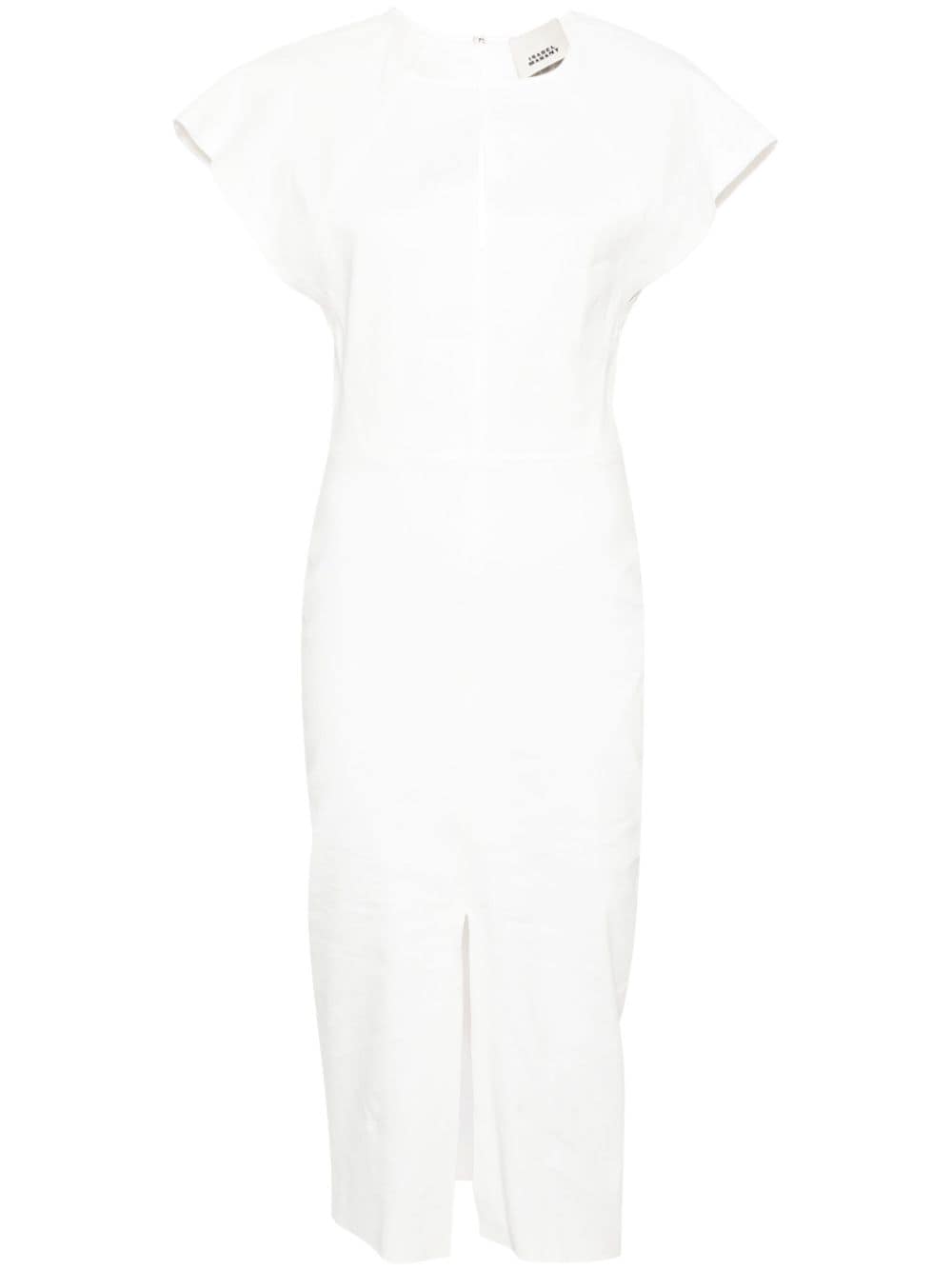 ISABEL MARANT Midi Dress with Keyhole Neck and Pencil Silhouette