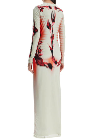 JEAN PAUL GAULTIER Elegant Floral Slim Long Dress