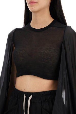 RICK OWENS Mini Crop Habotai Top