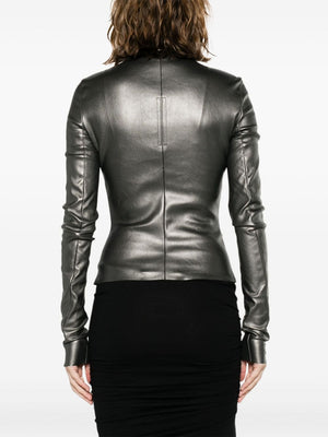 RICK OWENS Slim Fit Leather Jacket - Size 40