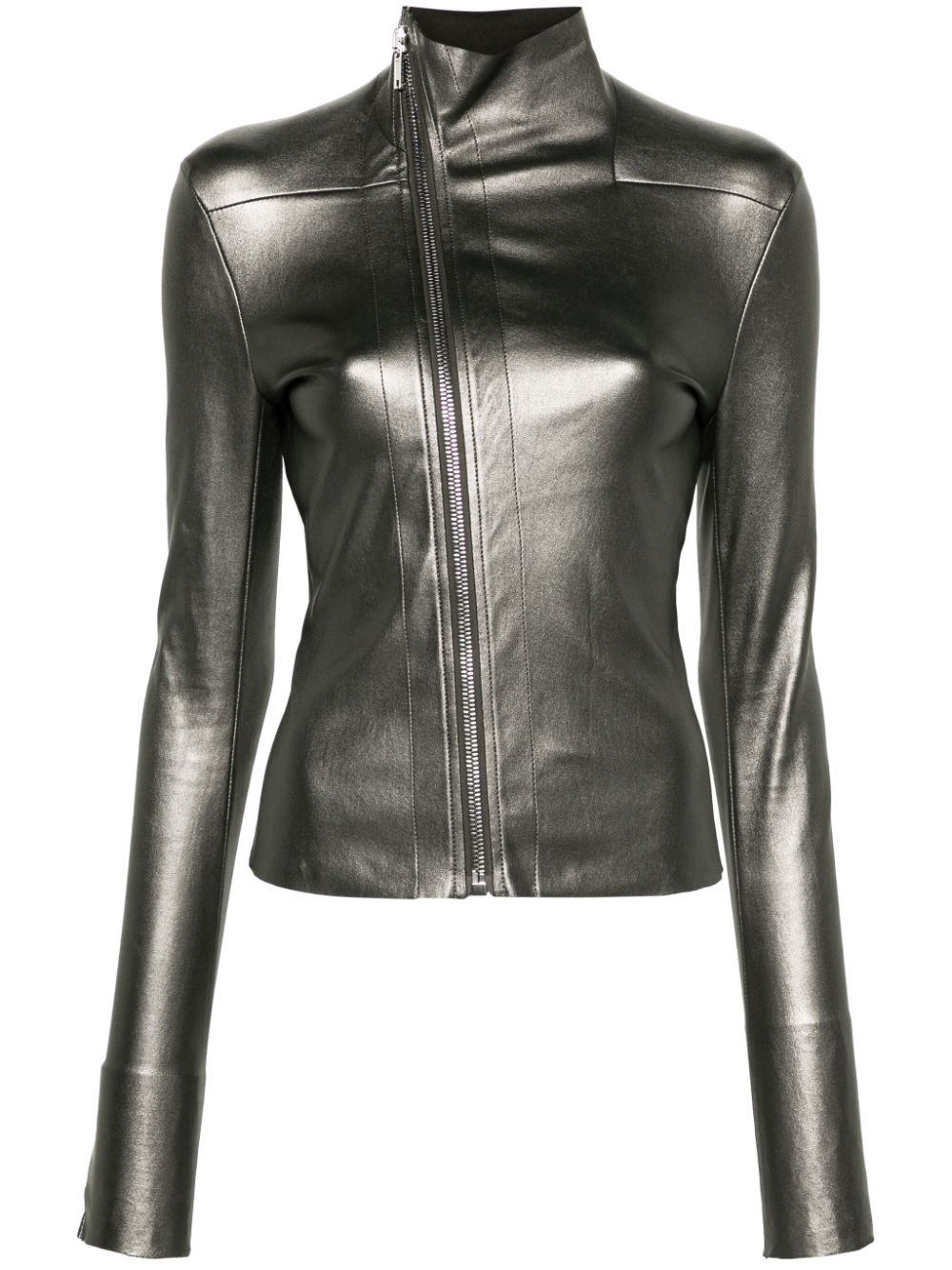 RICK OWENS Slim Fit Leather Jacket - Size 40