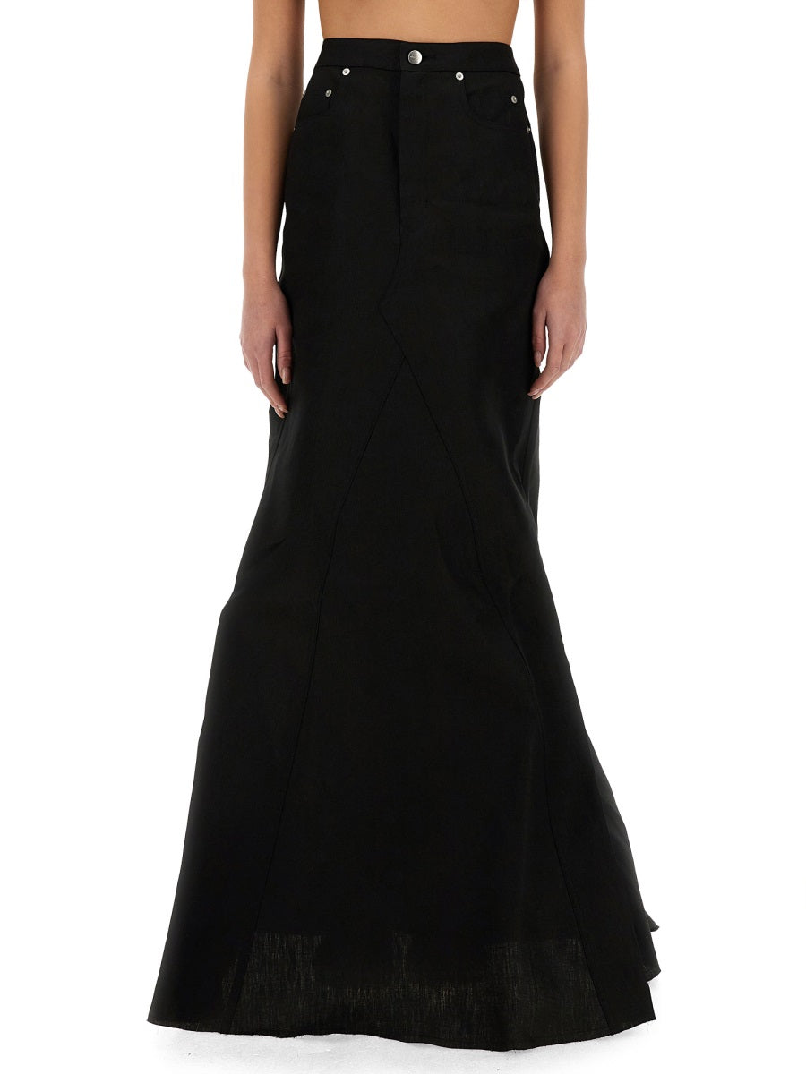 RICK OWENS Women's Elegant Long Skirt - SS25 Collection