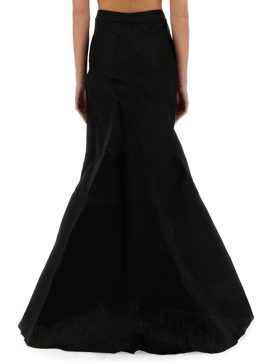 RICK OWENS Women's Elegant Long Skirt - SS25 Collection