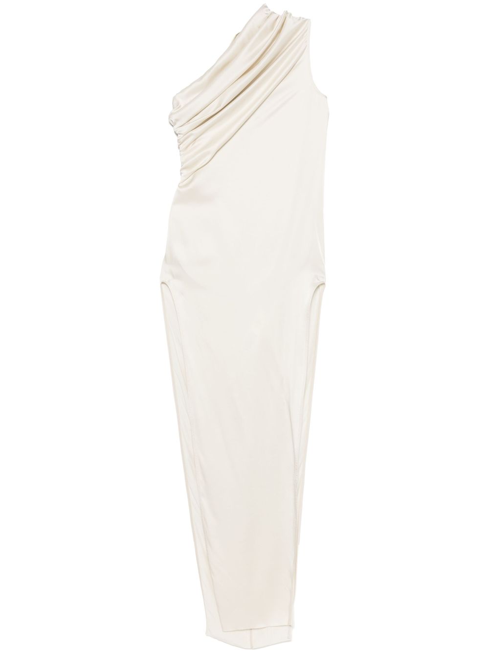 RICK OWENS One-Shoulder Long Dress with Side Slits