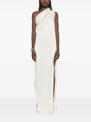 RICK OWENS One-Shoulder Long Dress with Side Slits