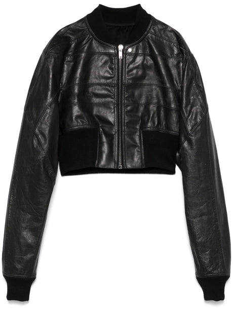 RICK OWENS Women's Leather Bomber Jacket