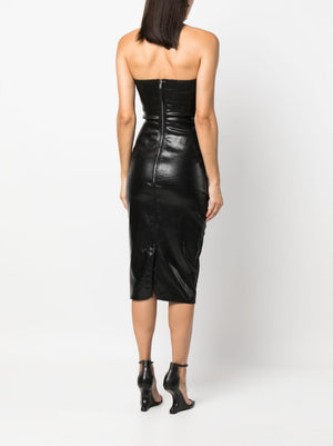 RICK OWENS MIDI PATENT TUBE DRESS