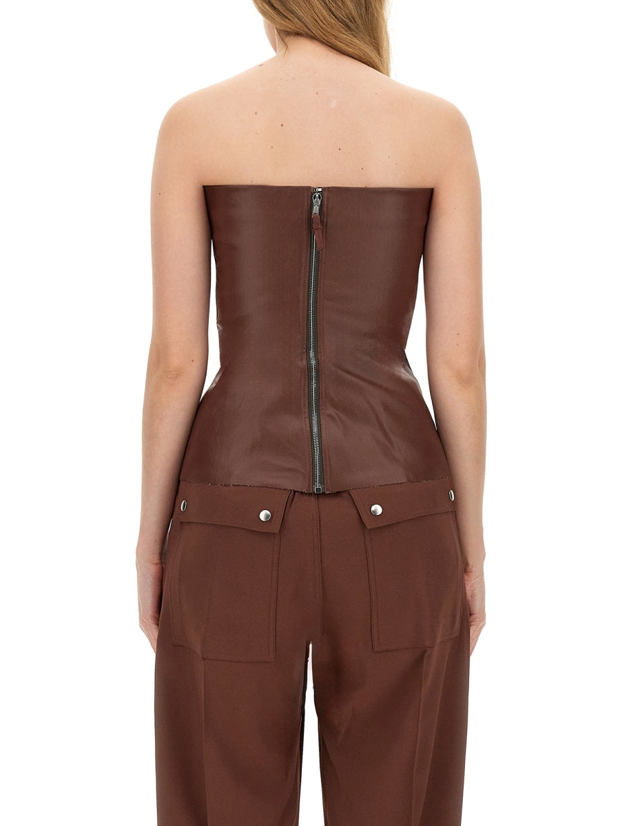 RICK OWENS Sleek Slim Fit Bustier Top - Size 40 IT