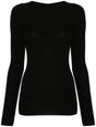 RICK OWENS Open-Back Knit Sweater - Close-Fitting with Boat Neck (Women)