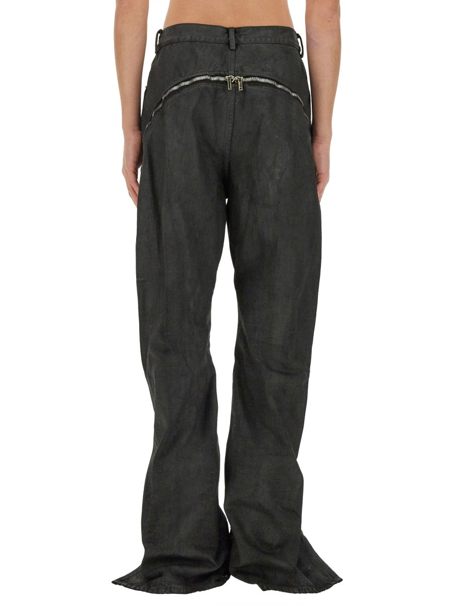 RICK OWENS Men's Cotton Denim Pants - Size 32